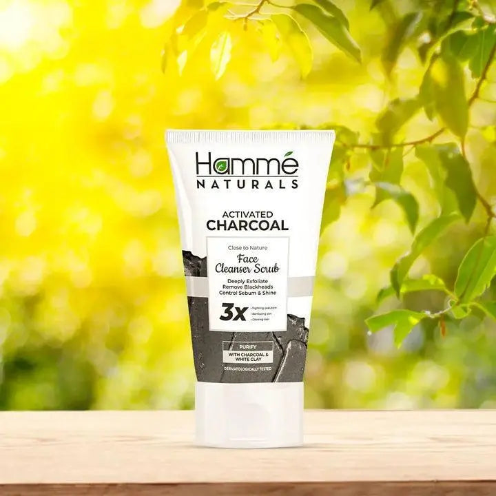 Activated Charcoal Face Cleanser Scrub Hammé Naturals