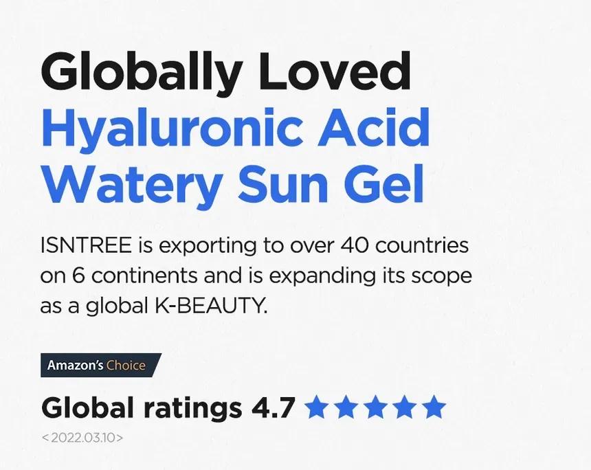 Hyaluronic acid watery Sun Gel 40ml Isntree