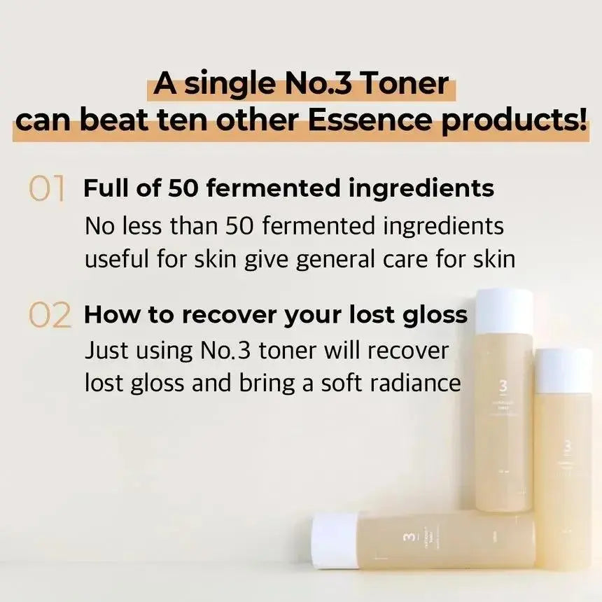 Numbuzin No.3 Super Glowing Essence Toner 200ml Numbuzin