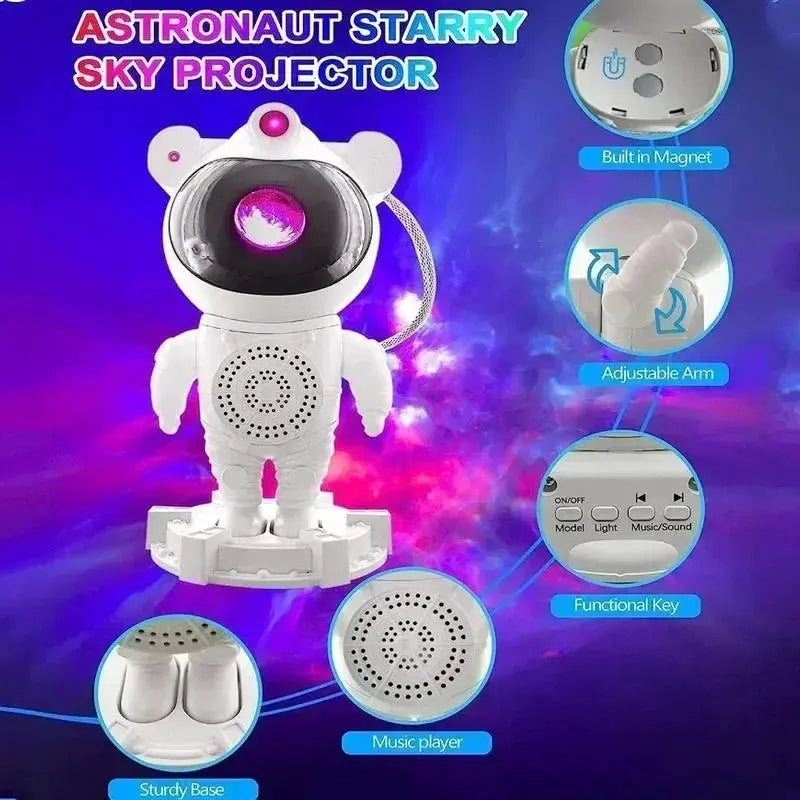 Astronaut Star Galaxy Projector Space Night Light None