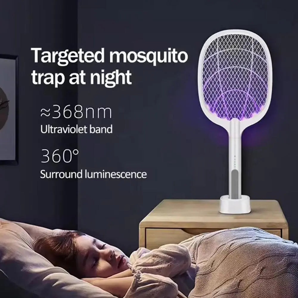 Electric Shock Folding Electric Mosquito Swatter None