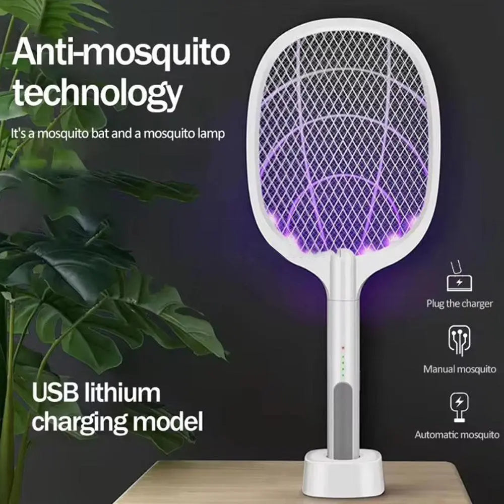 Electric Shock Folding Electric Mosquito Swatter None