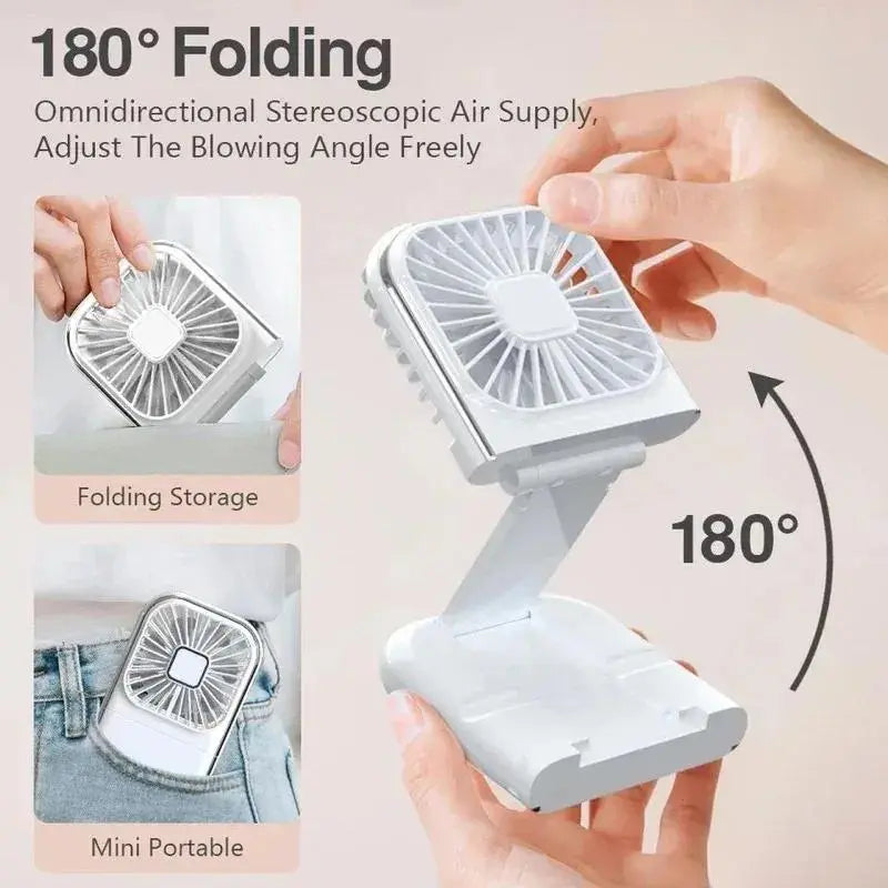 Portable Neck Hanging Folding Air Cooling Fan None