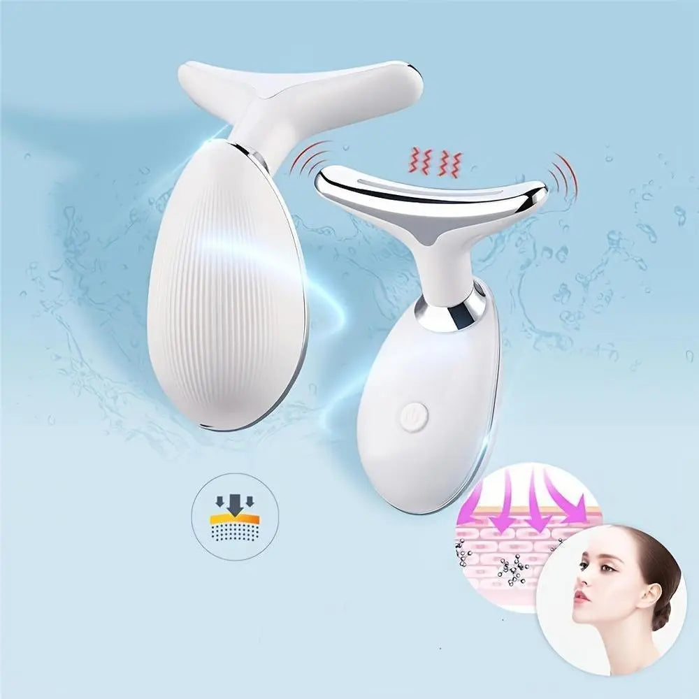 Rechargeable LED Facial And Neck Massage Instrument None