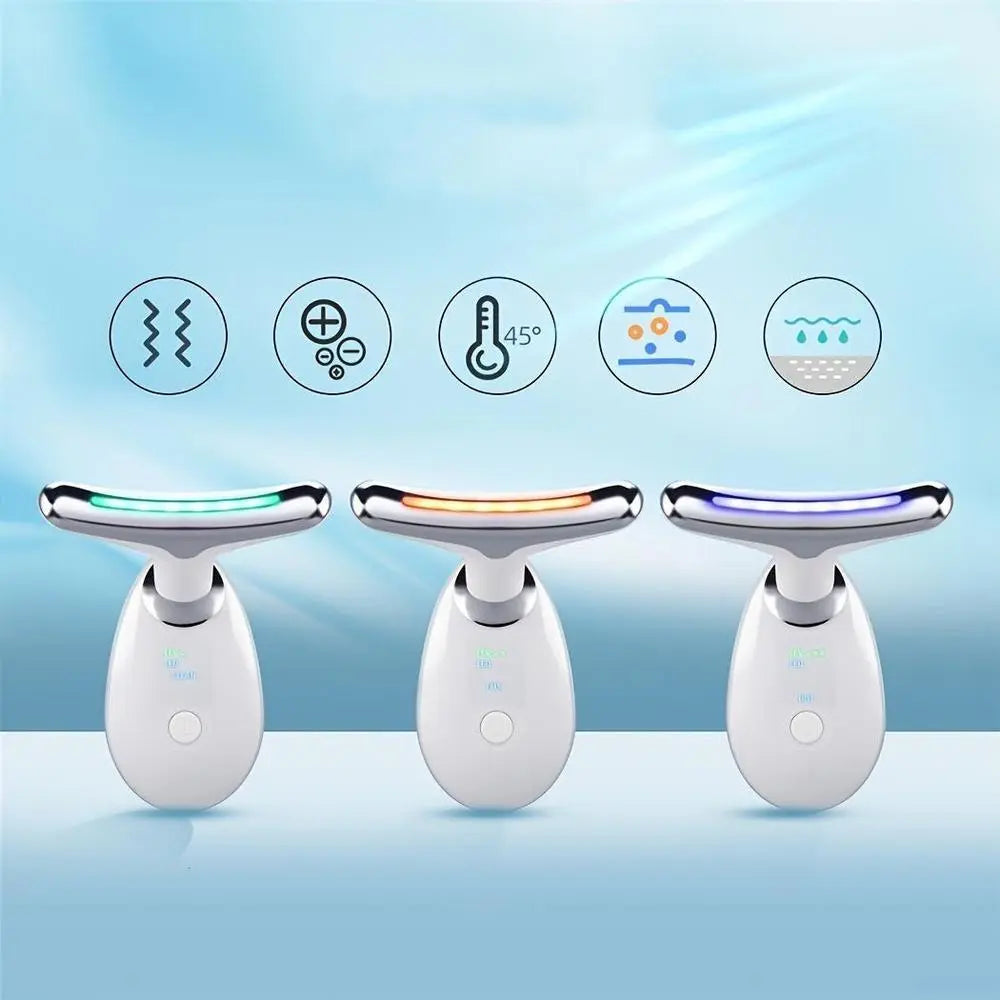 Rechargeable LED Facial And Neck Massage Instrument None