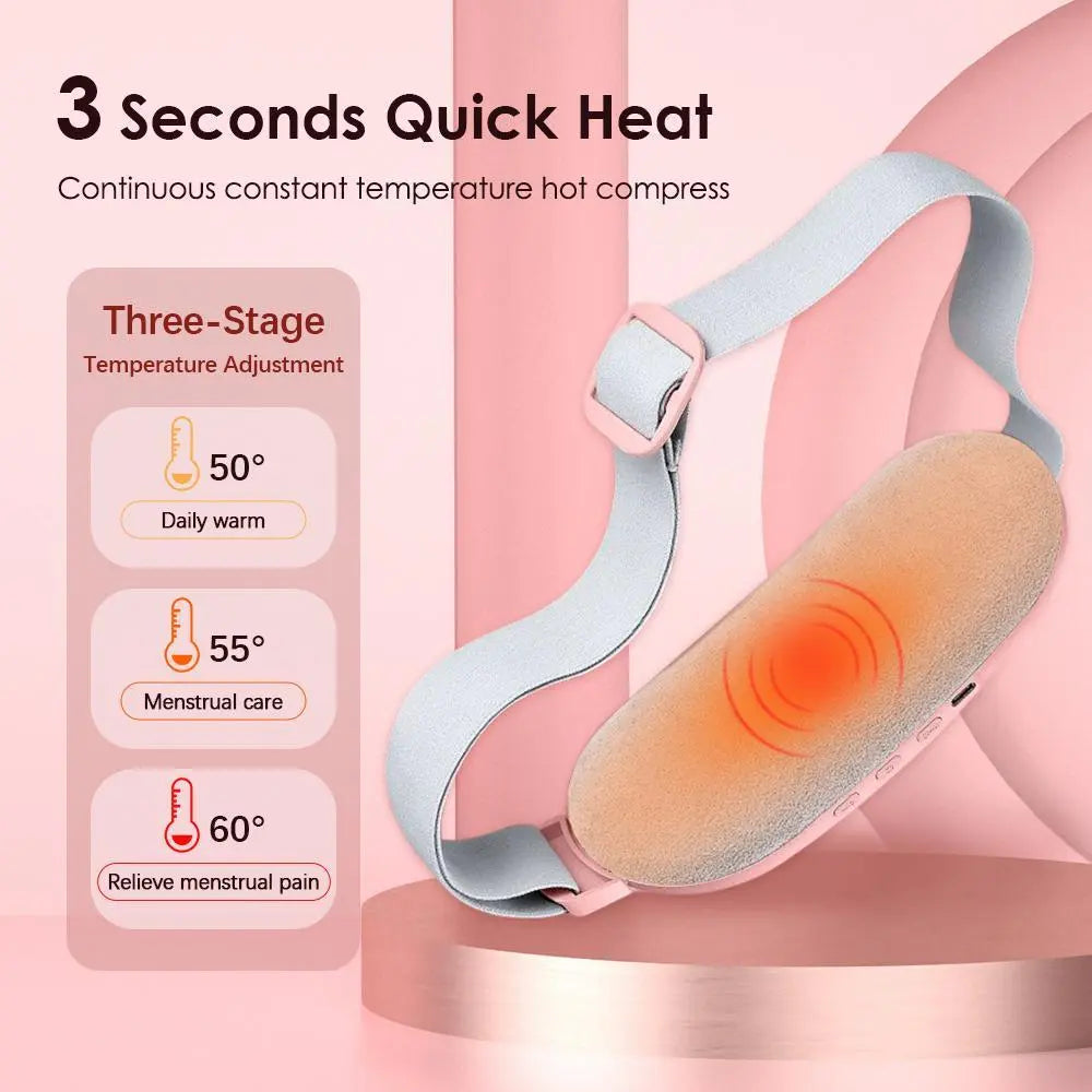 Electric Period Cramp Massager Vibrating Heating Belt None