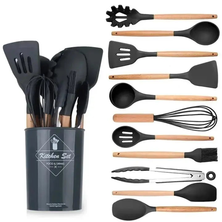 12 Pcs Silicone Kitchen Utensil Set None