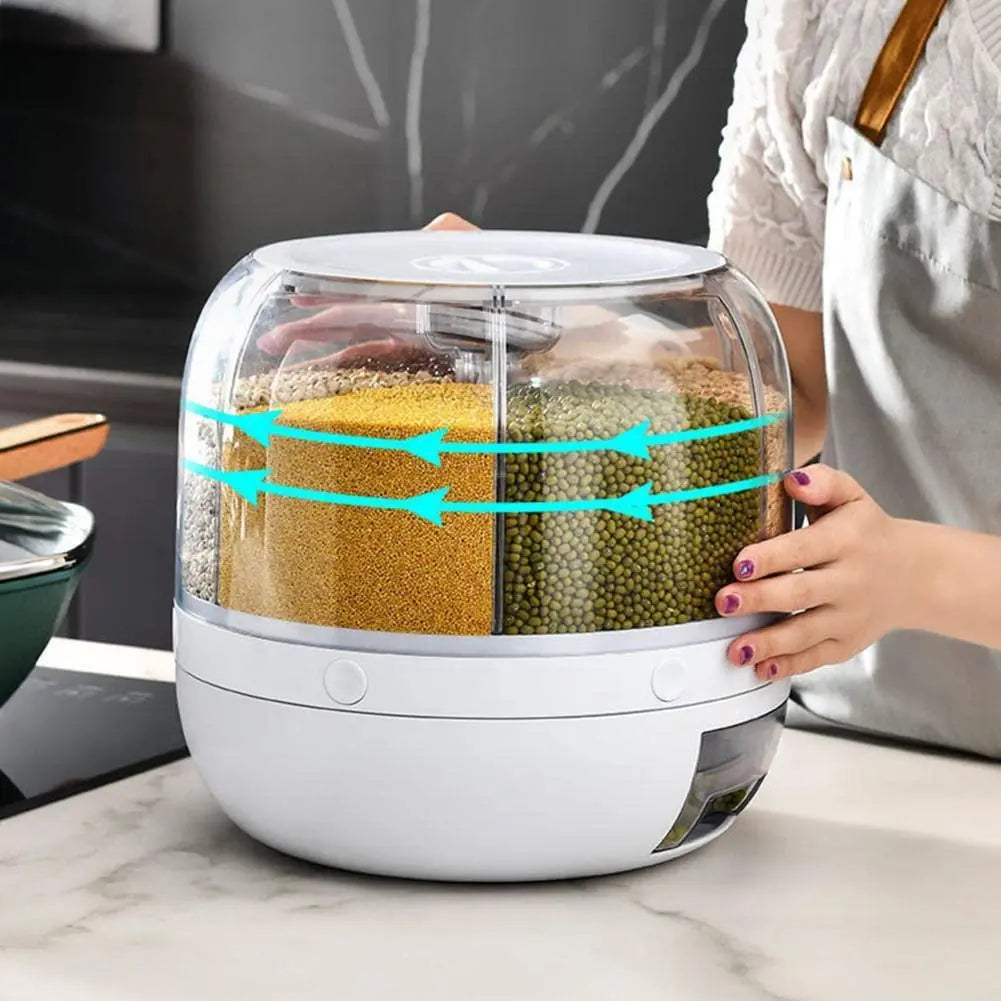 Rotating Food Dispenser Storage None