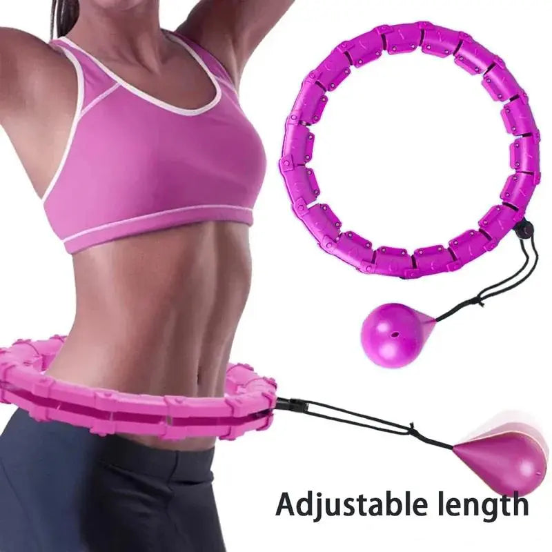 Hula Hoop for Adults - Adjustable 24-Section Exercise Hoop None