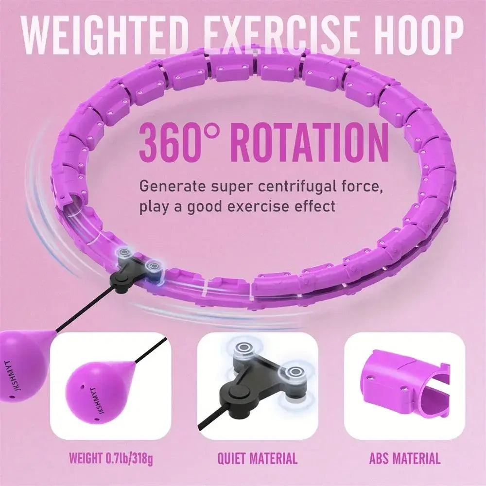 Hula Hoop for Adults - Adjustable 24-Section Exercise Hoop None