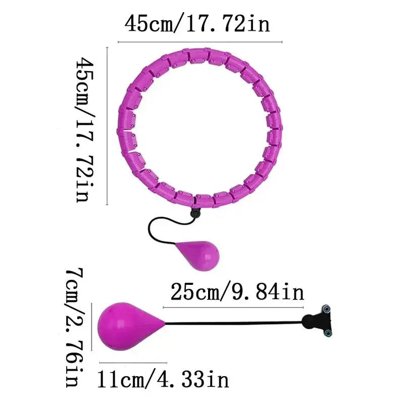 Hula Hoop for Adults - Adjustable 24-Section Exercise Hoop None