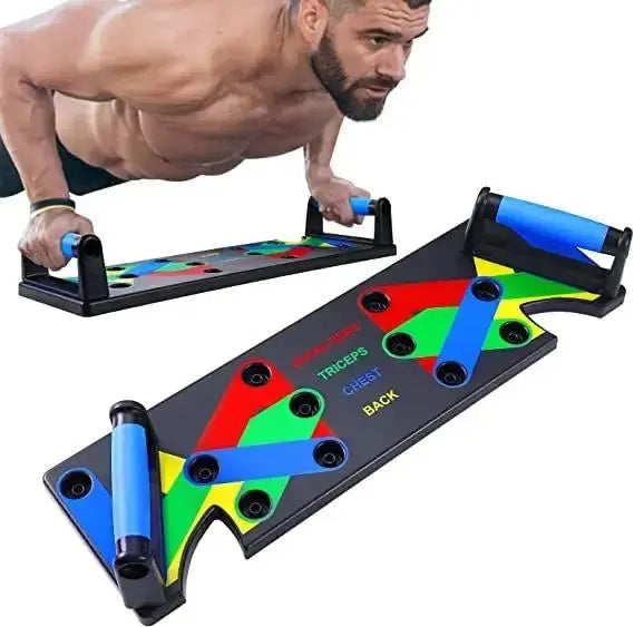 Gym Push-Up Bar Stand with Counter, Timer, and Adjustable Push-Up Board None