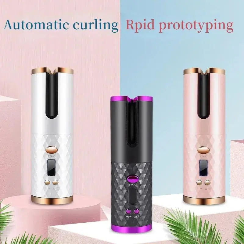 Automatic Hair Culers USB Charging Portable Wireless Rotate Hair Curler None