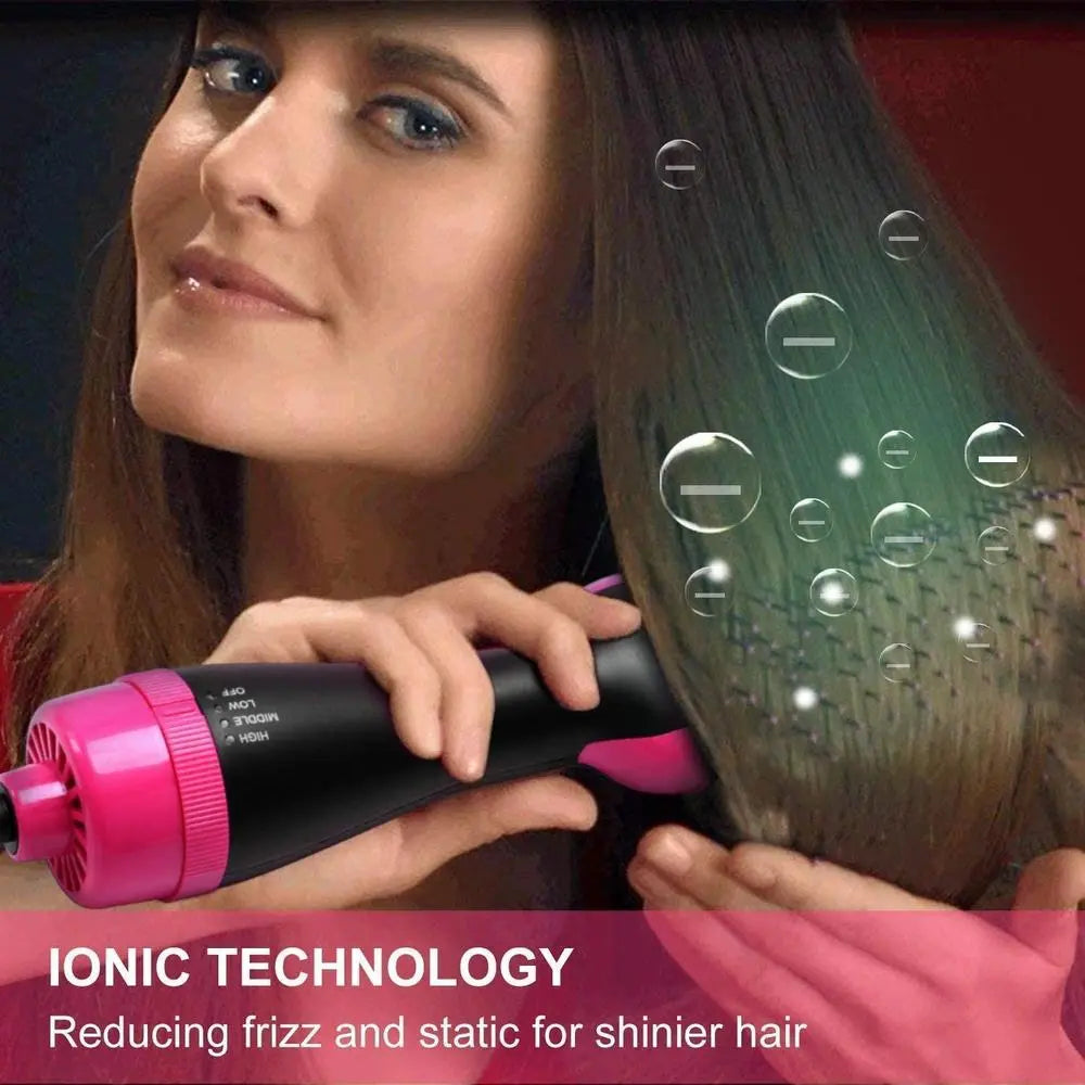 One Step Hair Dryer and Volumizer Round Hot Air Brush None