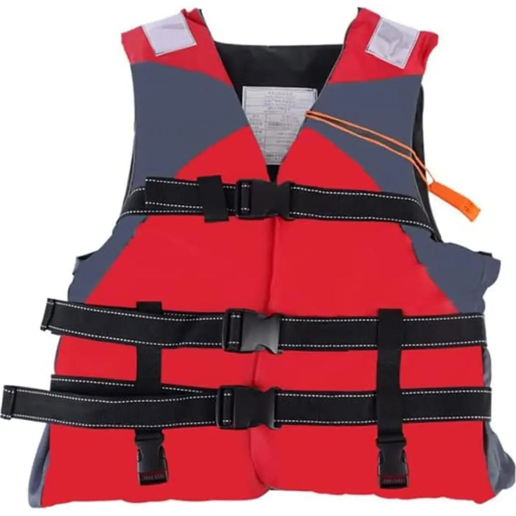 Adult Large Size Life Jacket 3 Belt  with Whistle, Children Life Vest for Swimming, Boatin - 48 x 56 None