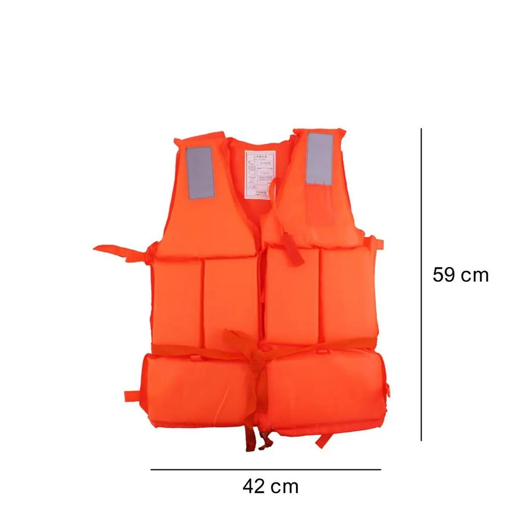 Adult and Child Life Jacket Swim Vest with Whistle and Adjustable Belts - 42 x 59cm None