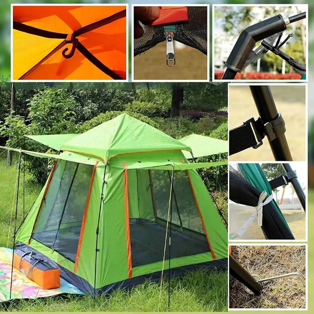 Large Camping Tent 3 4 Person Weatherproof Family Tent, Ideal for Parties, Picnics, and Outdoor Adve None