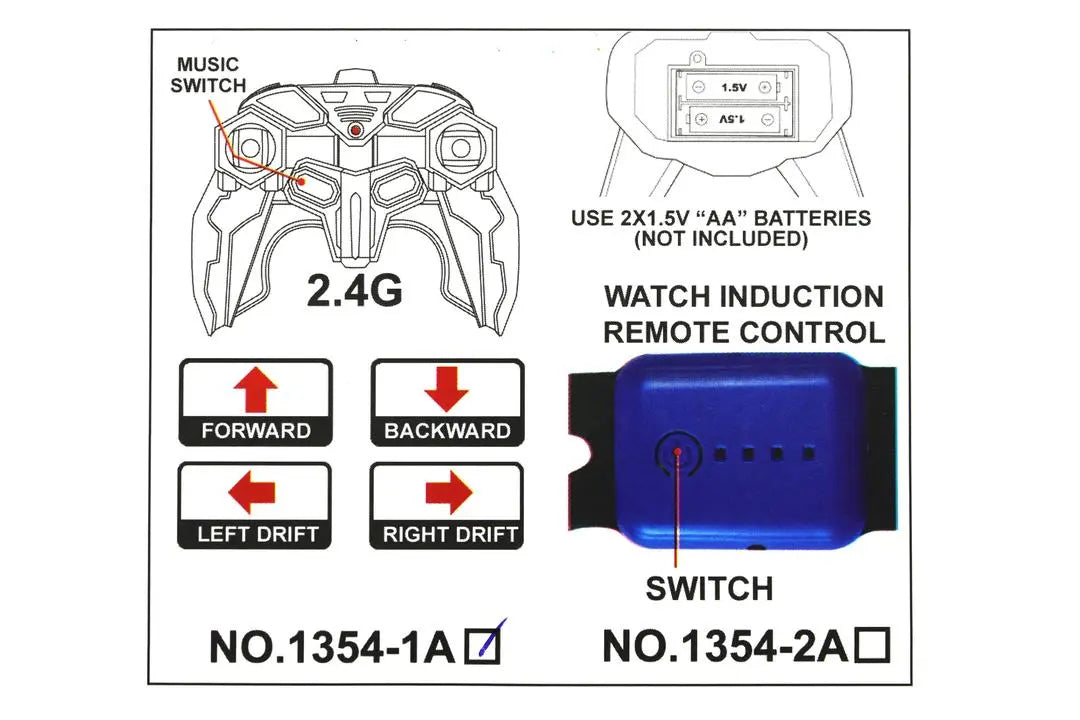 2.4G High Speed Drift RC Car with Handle Watch Dual Control 360 Degree Rotating Spray Stunt Car Toys None