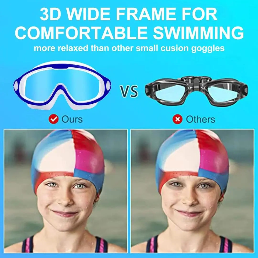 Adult Swim Goggles Anti-Fog and UV Protection Adjustable Leak-Proof Fit and Ergonomic Design - 11020 None