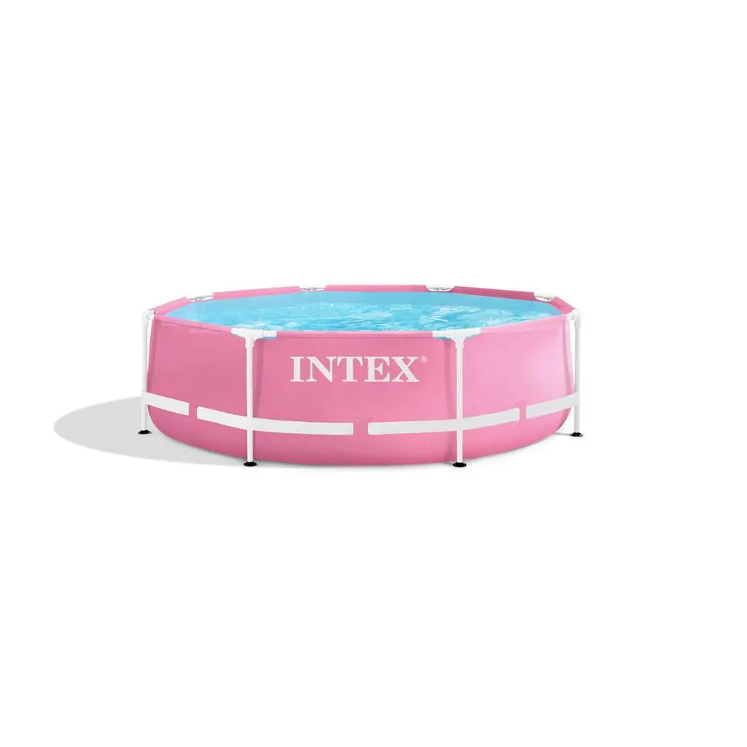 Pink Metal Frame Above Ground Pool - 8ft x 30-Inch INTEX