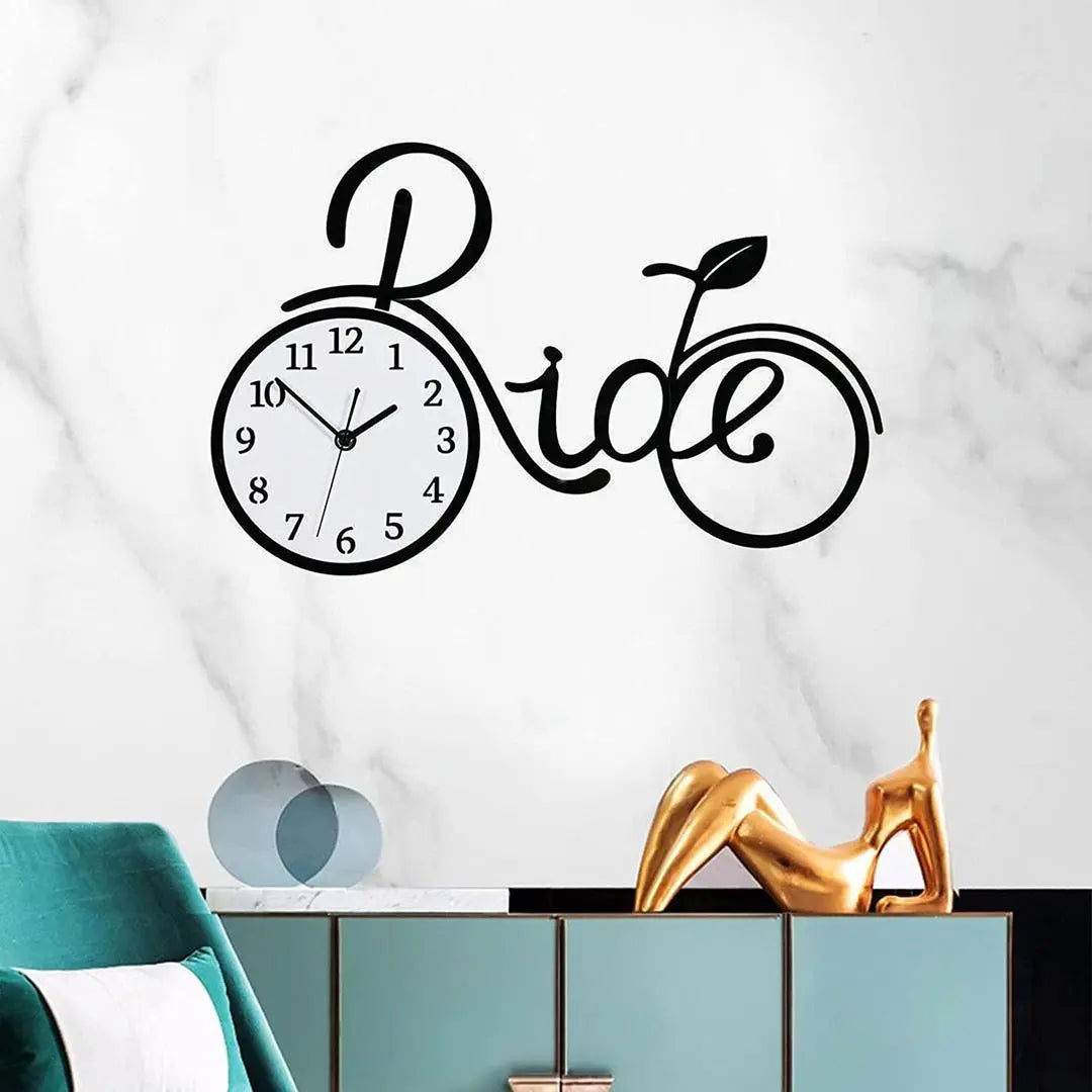 Acrylic Premium Big Cycle Wall Clock None