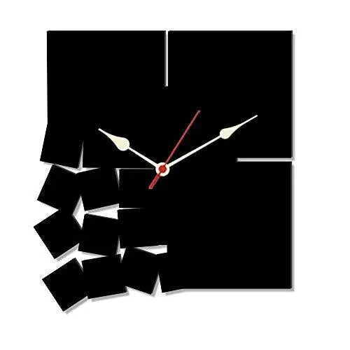 Minimal Broken Blocks 3D Acrylic Wall Clock None