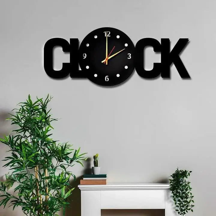 Acrylic DIY Big Clock Letters Wall Clock None