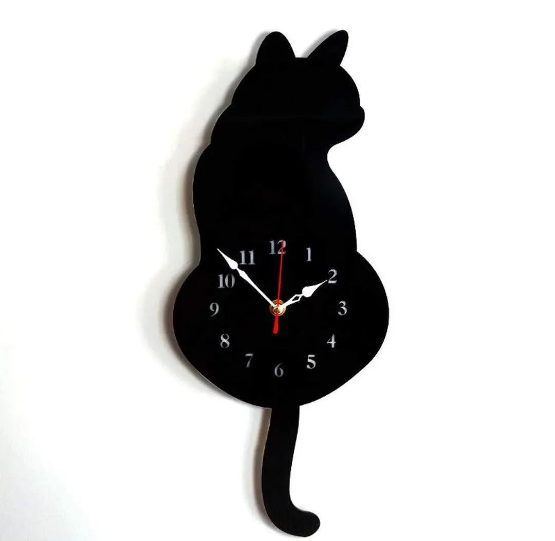 Wall Clock Acrylic Modern Cute Cat None