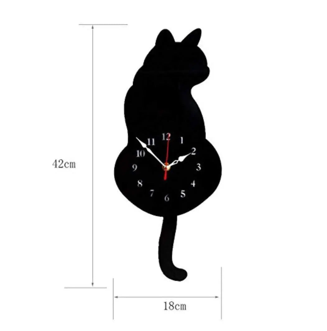 Wall Clock Acrylic Modern Cute Cat None