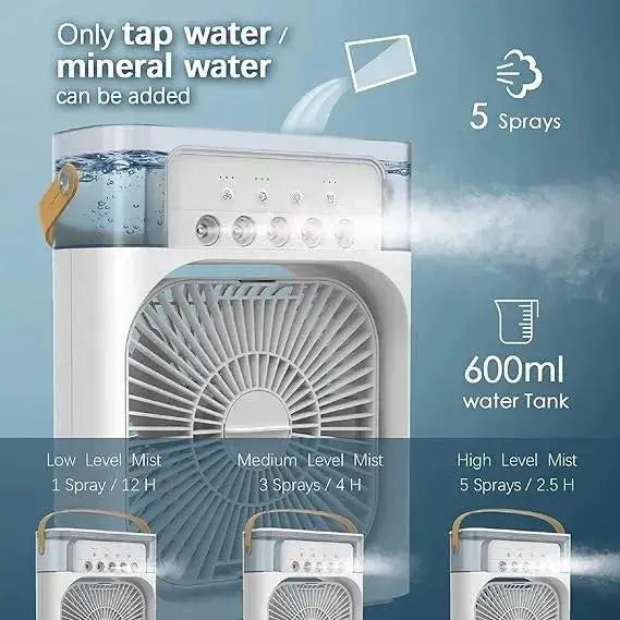 3-in-1 Humidifier Cooling Fan with Ice None