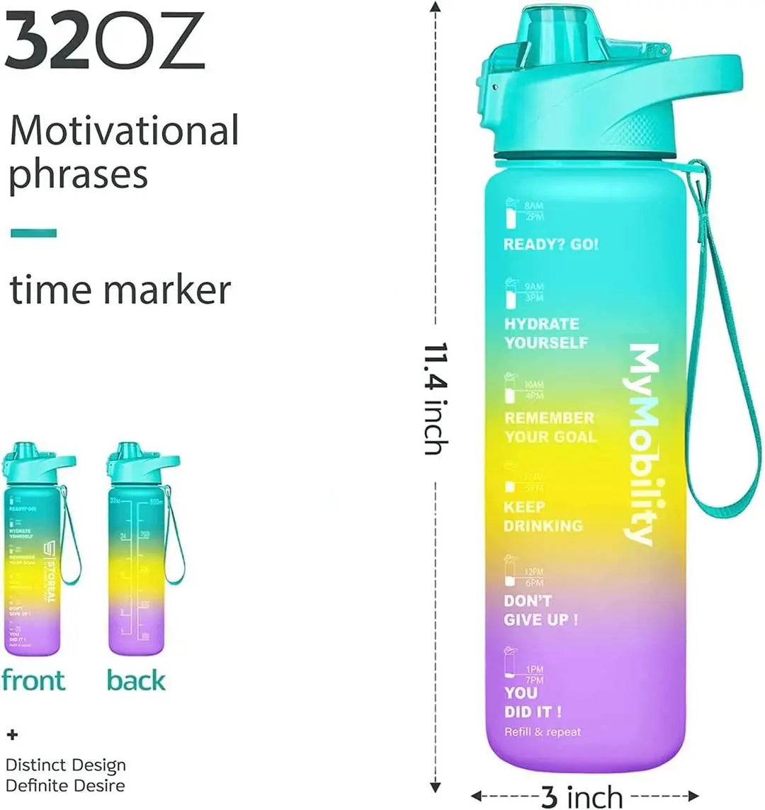 32oz Original Motivational Water Bottle None