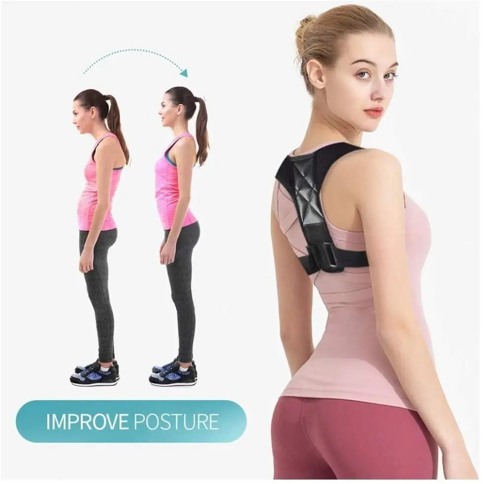 Back, Neck, and Shoulder Support Belt - Posture Corrector None