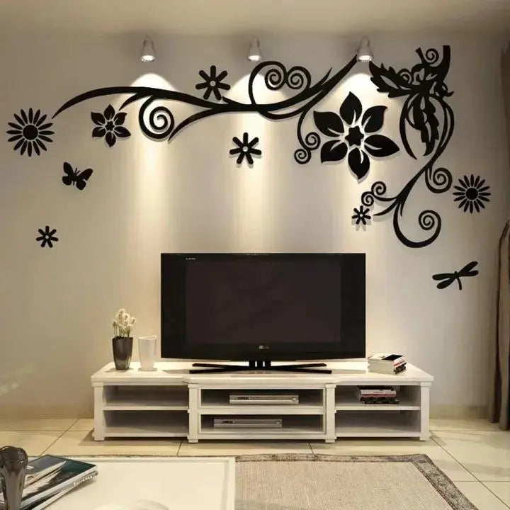 3D Flower Acrylic Wall Decor None