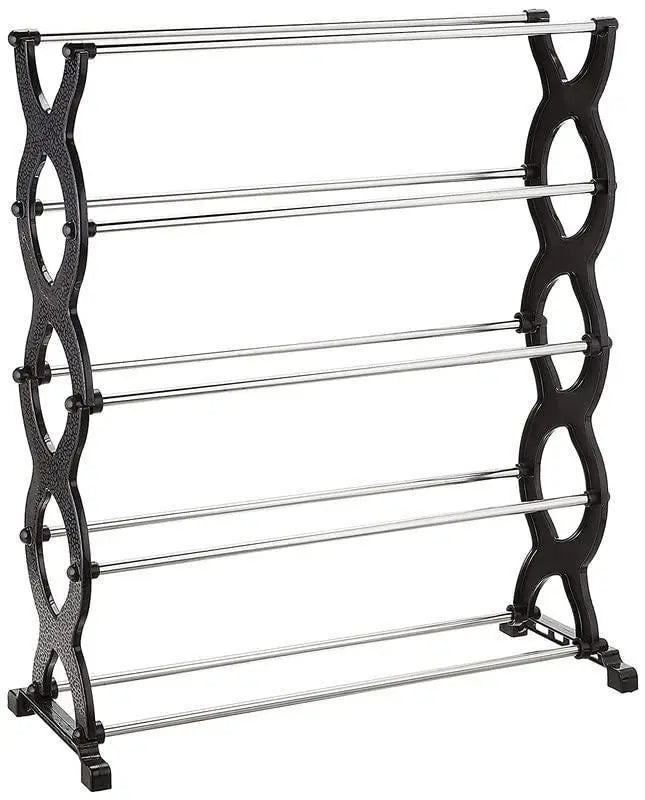 5-Tier Adjustable Shoe Rack Storage for 25 Pairs, Black None