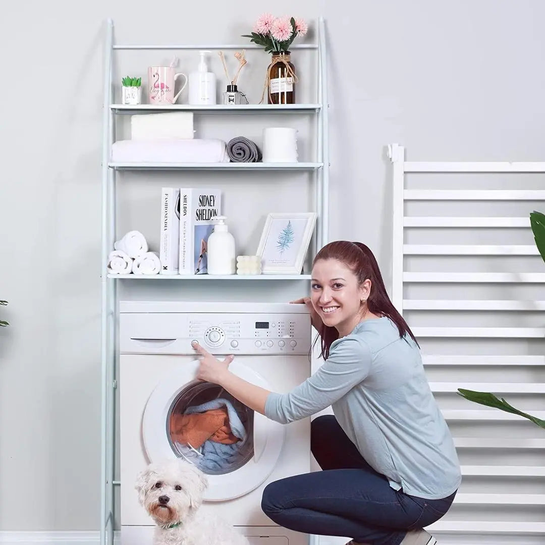 3-Tier Space-Saving Washing Machine Storage Shelf None