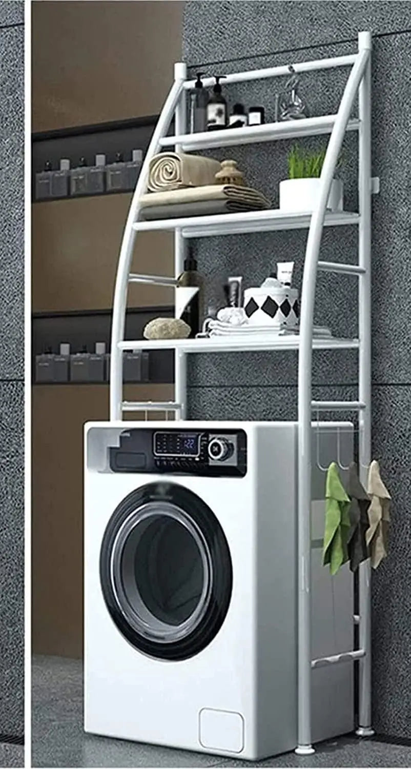 3-Tier Space-Saving Washing Machine Storage Shelf None