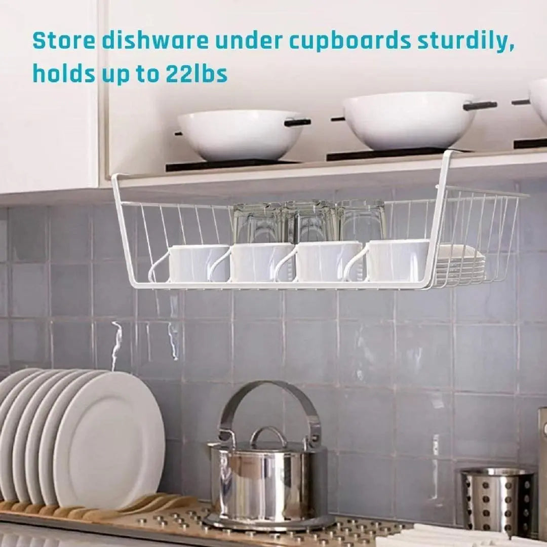 Multifunctional Under-Shelf Storage for High Cabinets None