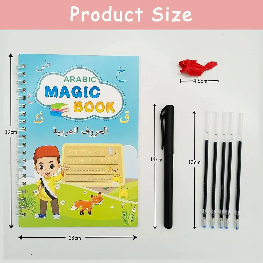 4 Pcs Arabic Magic Book Writing Practice Copybook None