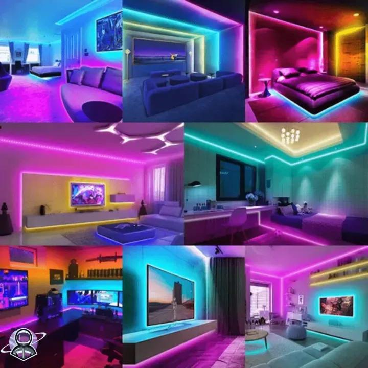 RGB LED Strip Lights with Remote - Room & Wall Decoration None