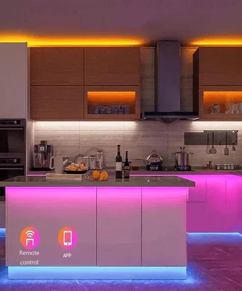 RGB LED Strip Lights with Remote - Room & Wall Decoration None