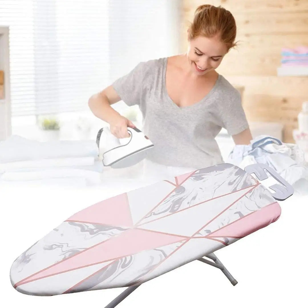 Lightweight Height Adjustable Ironing Board with Steam Iron Rest None