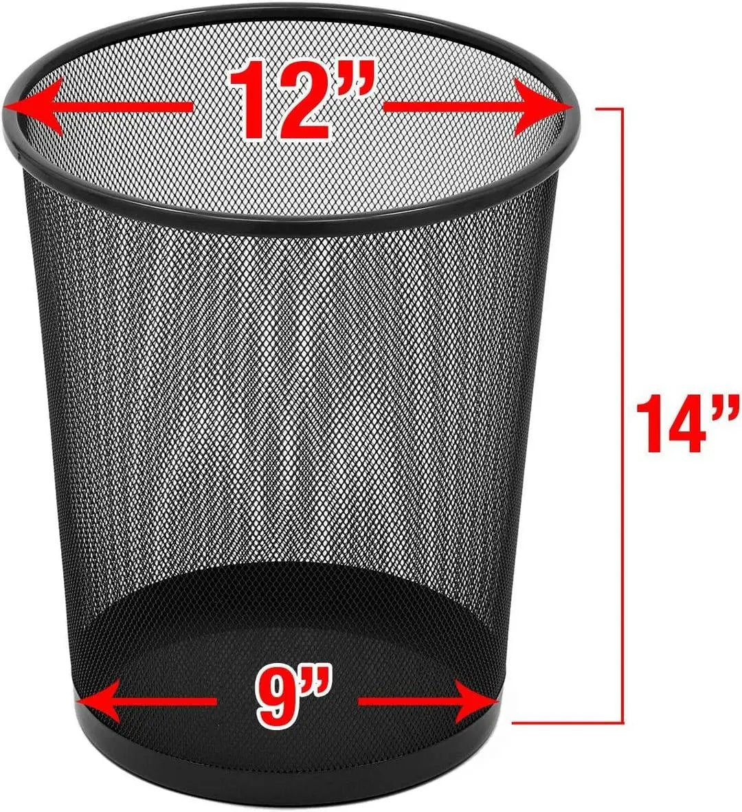 Portable Mesh Round Open Top Trash Can None