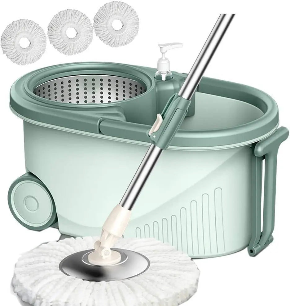 360° Spinning Mop & Bucket Set with Adjustable Handle None