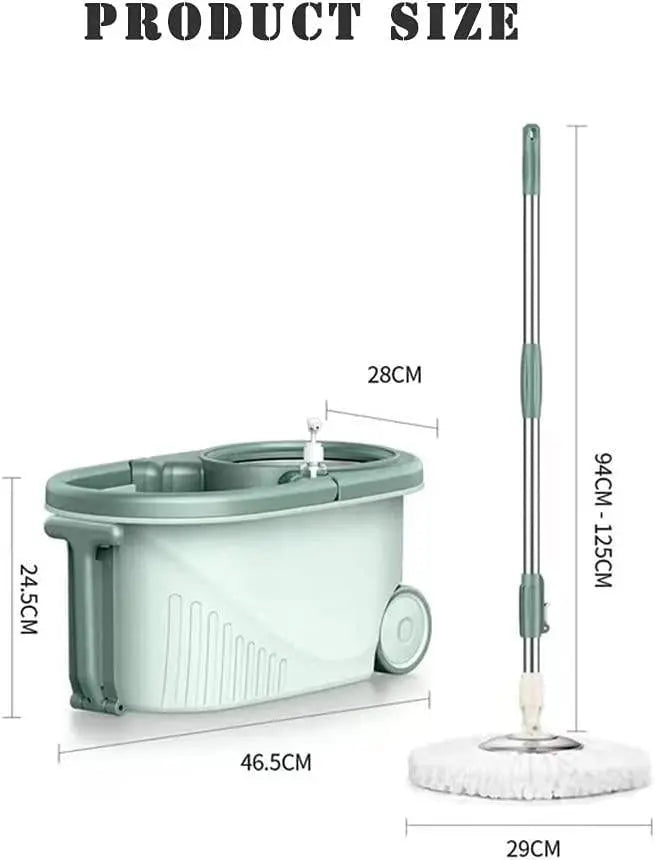 360° Spinning Mop & Bucket Set with Adjustable Handle None