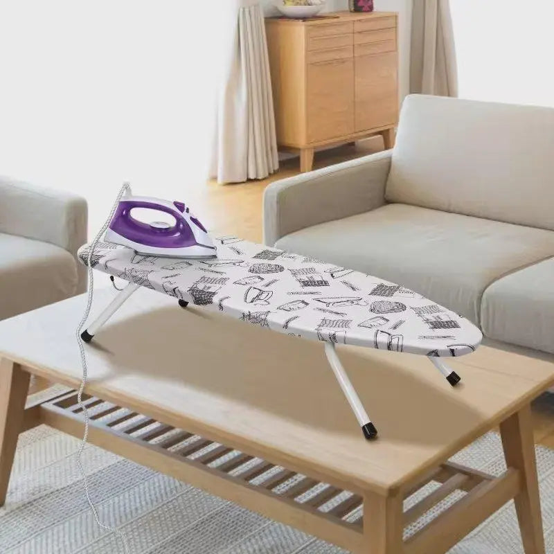 Mini Tabletop Ironing Board with Heat-Resistant Cover None