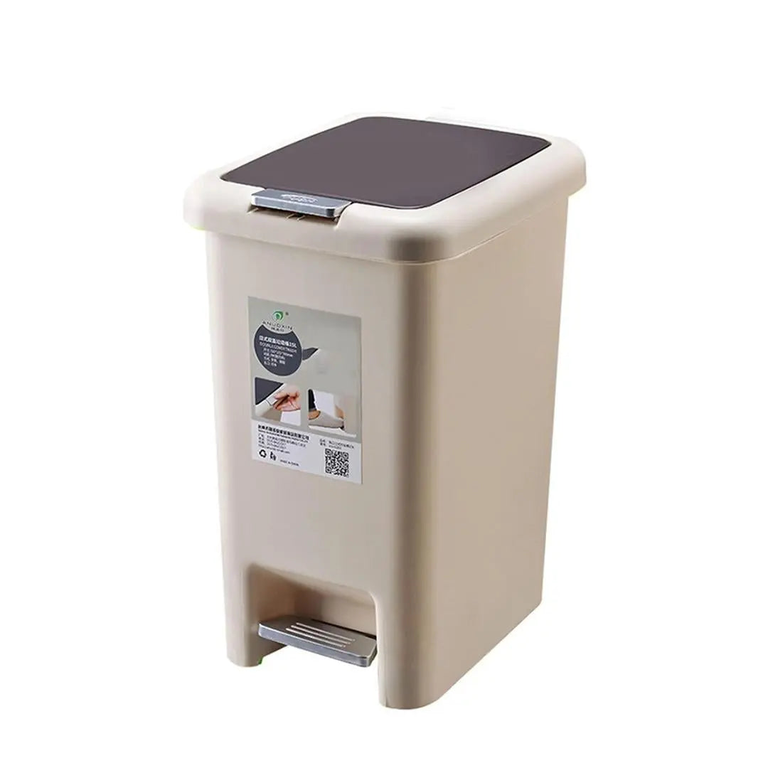 15L Kitchen Trash Can with Lid, Drawer, and Pulleys - Wet & Dry Sorting Bin None