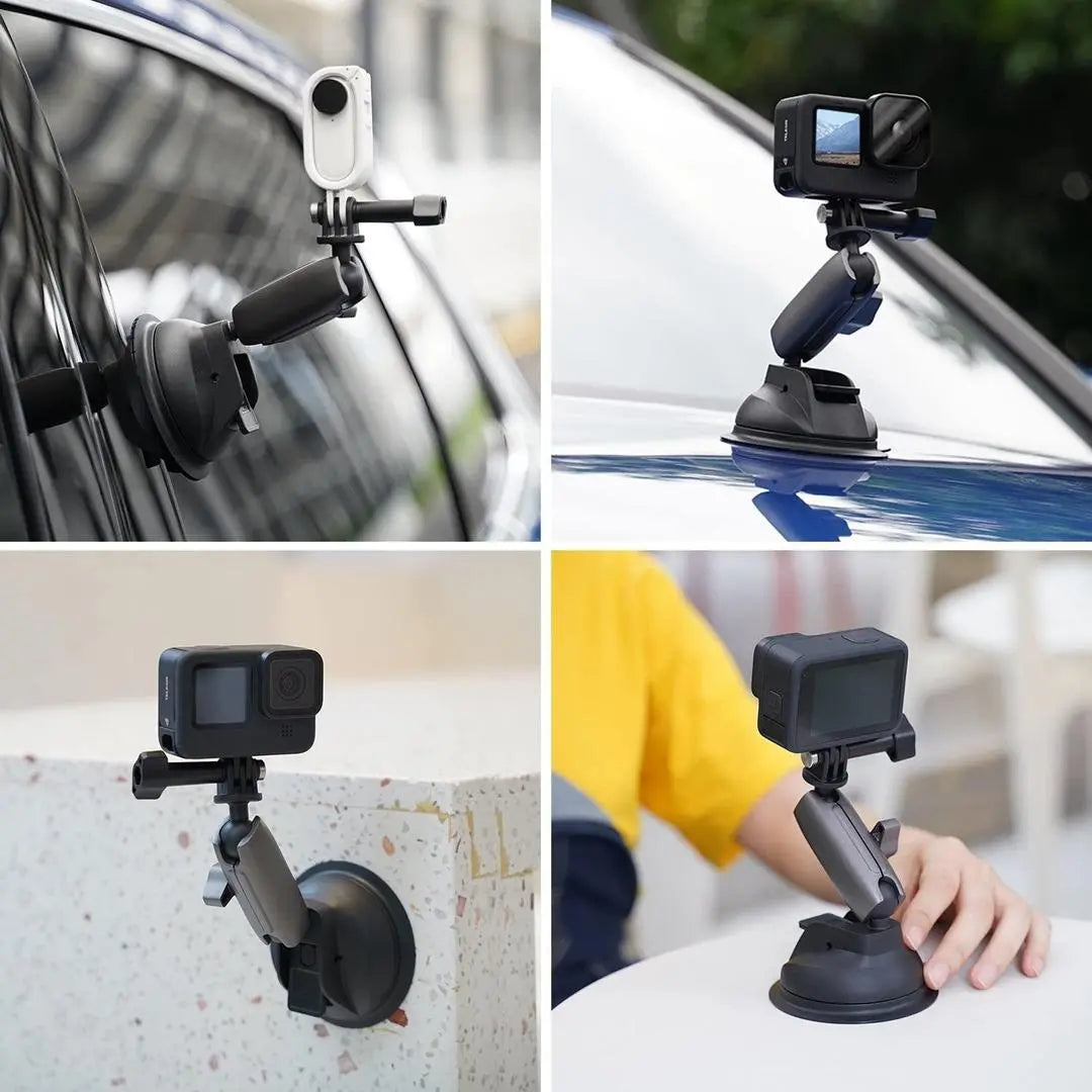 TELESIN Action Camera Universal Suction Cup Mount For GoPro Insta360 DJI Osmo, 21072301 TELESIN