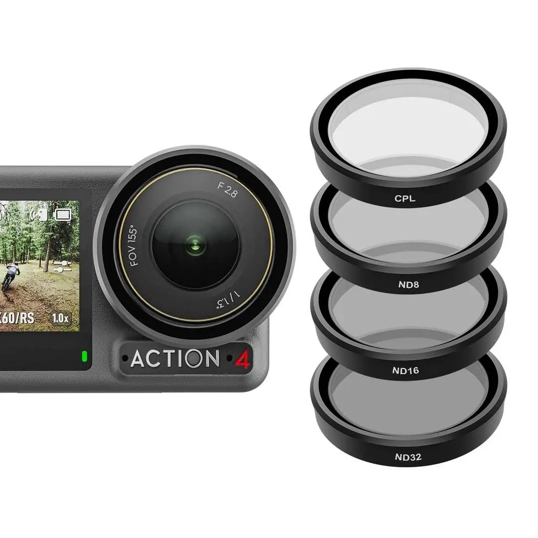 TELESIN CPL ND8 ND16 ND32 Filter Set For DJI Osmo Action 3 and 4, 23010403 TELESIN