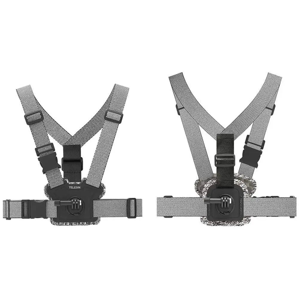 TELESIN Chest Strap Mount Dual Angle For GoPro Insta360 DJI Action Camera, 21122402 - Genmarty