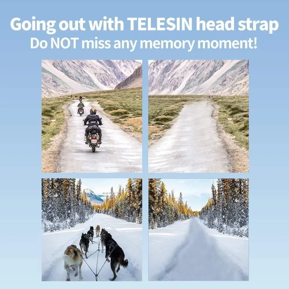 TELESIN Head Strap Mount 180° Rotation For GoPro HERO11/10/9 Insta360 DJI Osmo, 21122401 TELESIN